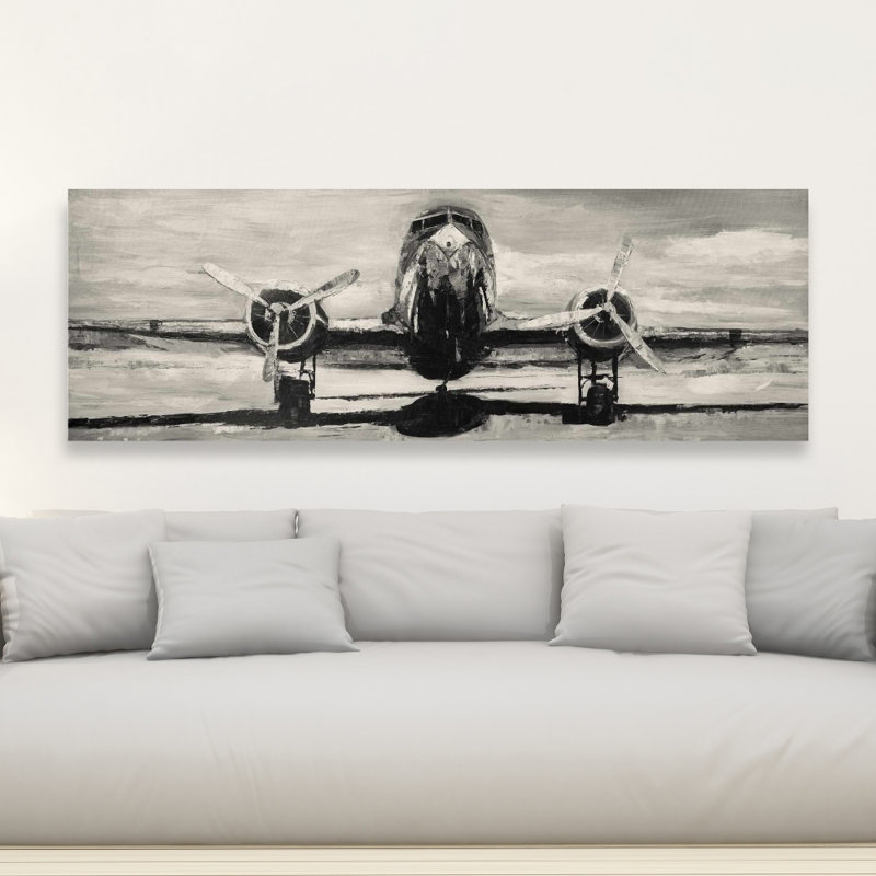  Airplane Canvas | Industrial Bedroom Decor Art
