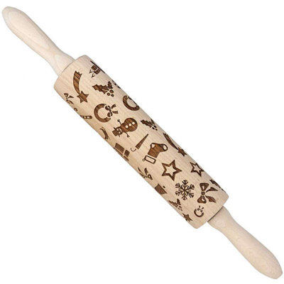 Gustave Wood Embossed Rolling Pin