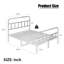 Structure de lit plateforme grand en métal avec tête et pied de lit, aucun sommier nécessaire