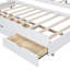Lit plateforme double en bois avec lit gigogne, tête de lit et tiroirs, base de lit espresso-118662144-118662146