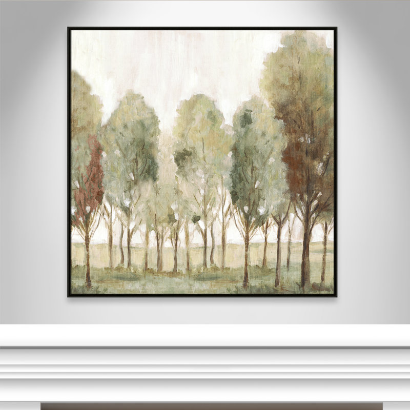 «Silent Fall Floater Frame», peinture sur toile, Espresso, H 46,5 po x l 46,5 po x P 2 po