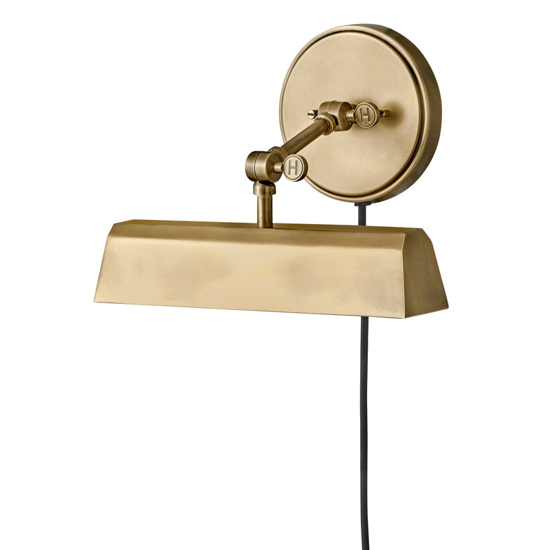Arti 12-in Adjustable Accent Light - Hardwired or Plug-in, Heritage Brass