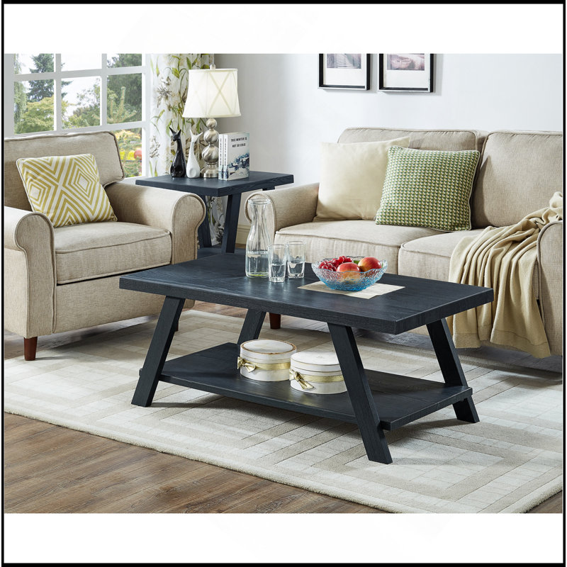 Ensemble de tables basses Athens, Black, Black