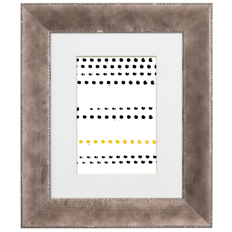 Cadre photo simple en bois, Argent / noir, 5 po x 7 po emmêlé à 4 po x 6 po