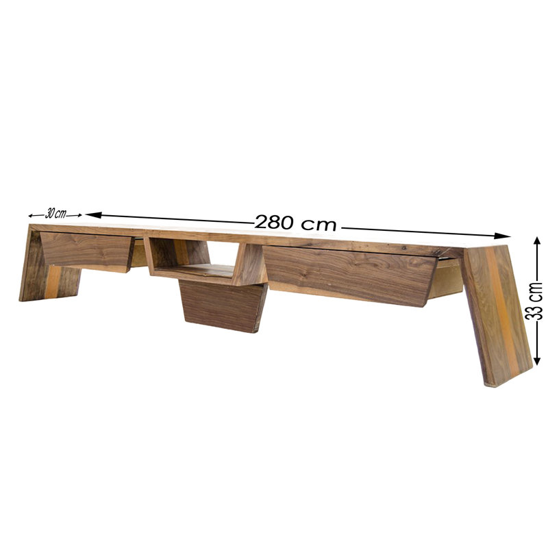 Kamen Unfinished TV Stand, 280cm