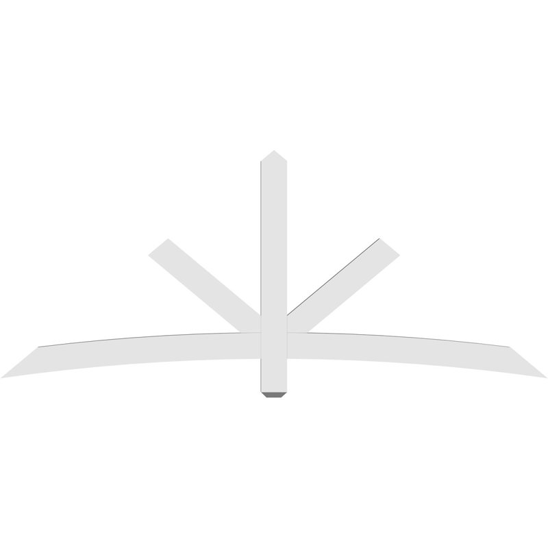 Support de pignon Alberta Alberta, H 35 po x l 84 po (pas: 10/12), P 2 po x F 4 po, PVC