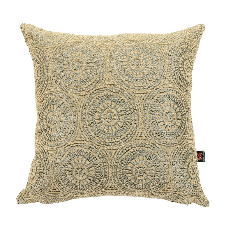 Chilton Geometric Square Throw Cushion, Large, Brown