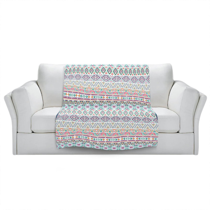 Hand Woven Throw Blanket, 68" W x 80" L