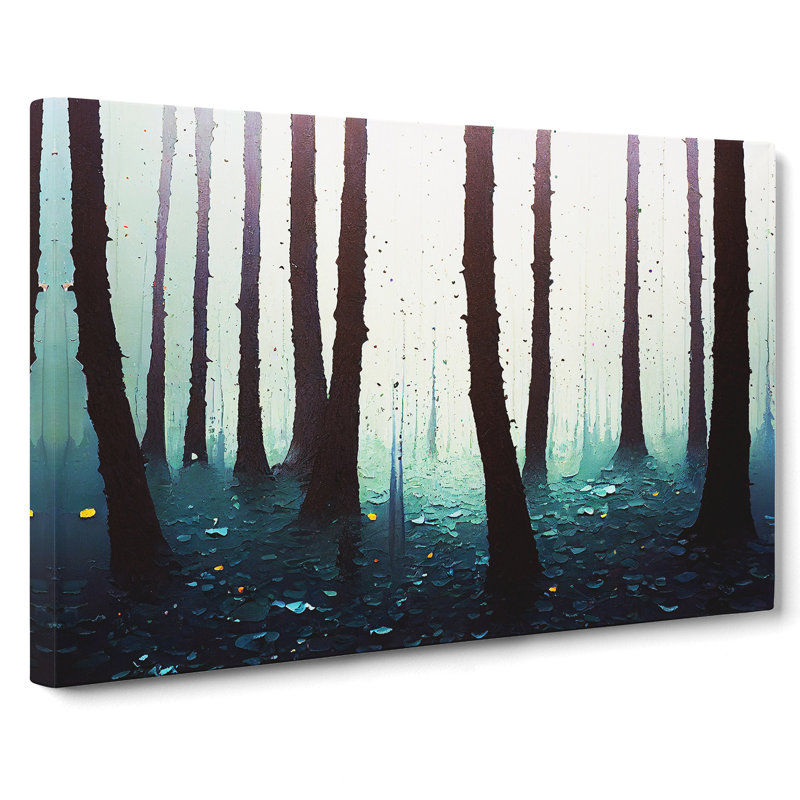Dripping Paint Forest - Wrapped Canvas, 35cm H x 50cm W x 3cm D