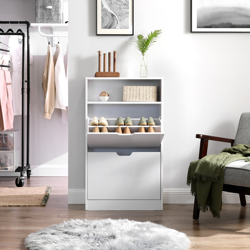 12 Pair Flip Down Shoe Storage