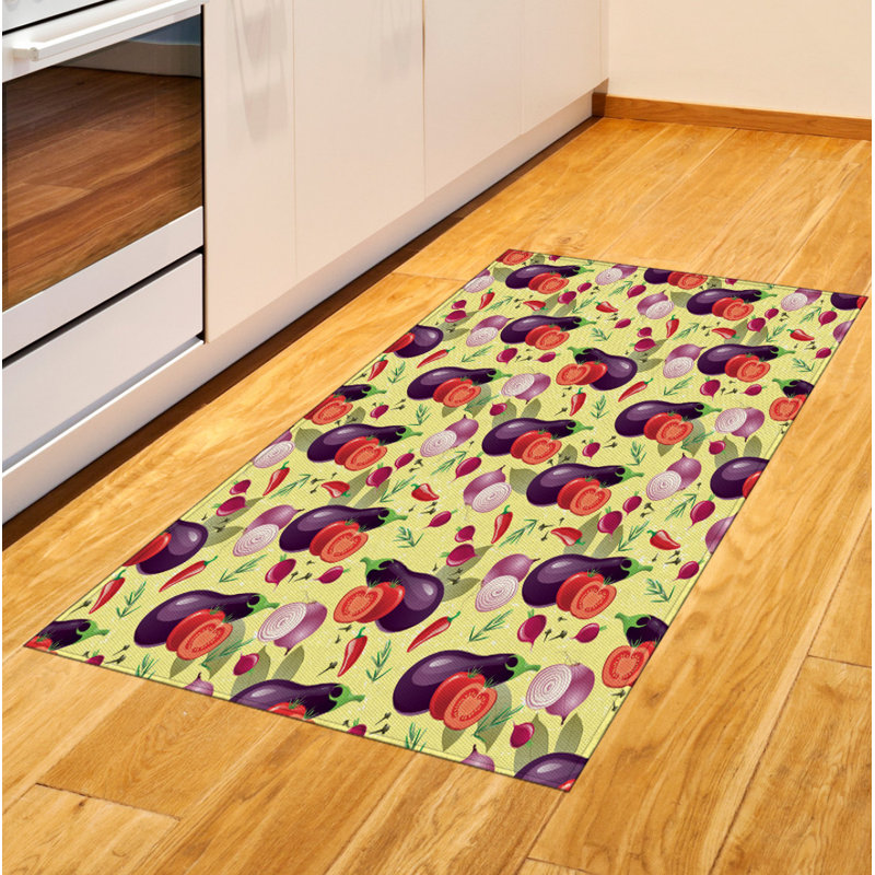Eggplant High Density Long Fiber Poly Threads Decorative Area Rug Carpet, Rectangle 4' x 5'8"