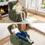 Fauteuil de massage ergonomique inclinable - Canapé inclinable réglable avec 8 points de massage, accoudoirs élargis et dossier épais pour un confort ultime, avec deux porte-gobelets-1185543571