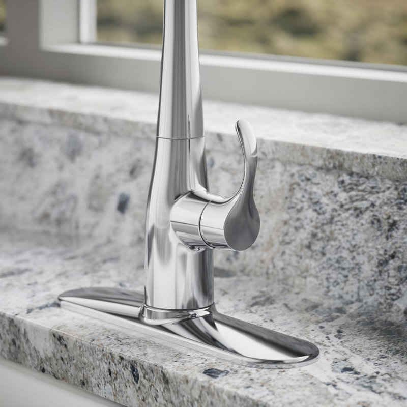Simplice Pull Down Single Handle Kitchen Faucet, Polished Chrome