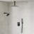Pressure Balanced 10" Rainfall Shower System, Dual Rain Shower Heads with Rough-In Valve-92871748