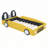 PU Leather Car-Shaped Platform Bed with Wheels,-1990834474