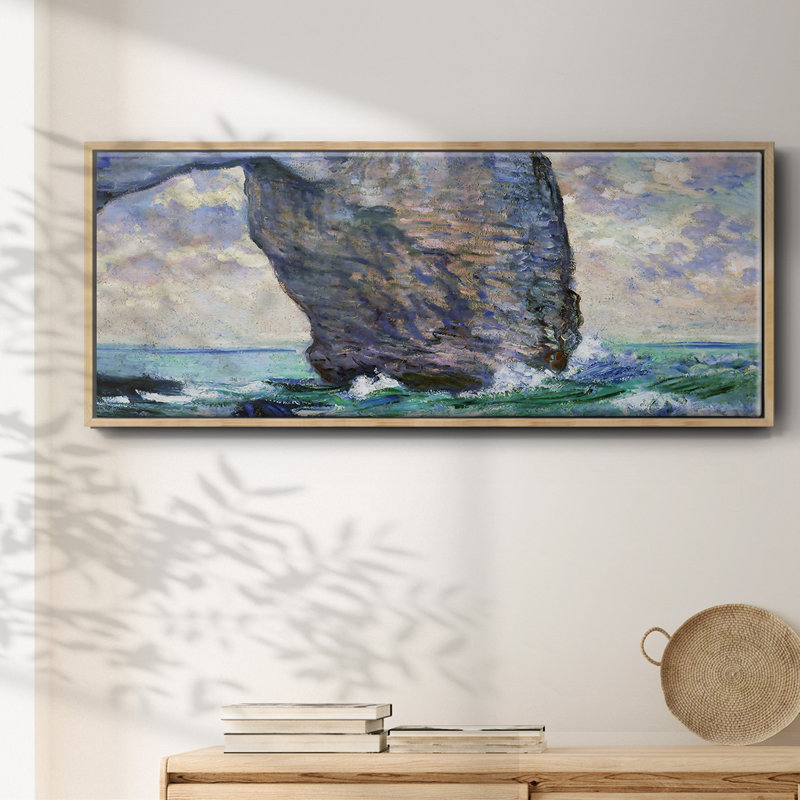 Le Manneport, vu d'en bas, 1883 - Toile encadrée, H 8 po x l 20 po