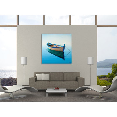 Arthers "Bateau dans une baie tranquille II", toile tendue par Horacio Cardozo