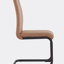 Chaises de salle à manger, chaise d'appoint rembourrée à haut dossier en tissu Leathaire