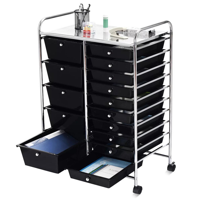 Alongi 15 -Drawer File Cabinet, Black