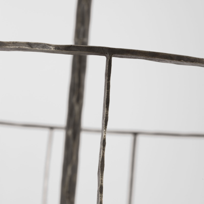 Sean Lavin Sanchi 3-light large two tier chandelier in polished antique brass finish, Aged Iron