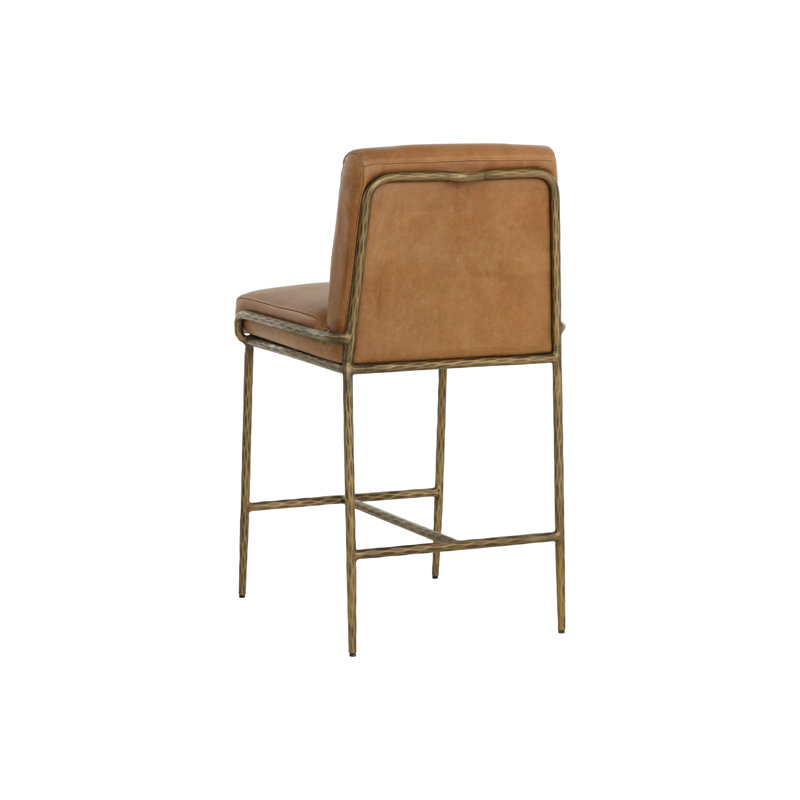 Lathan Upholstered Stool, Brown