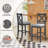 Fabiola 25'' X-Back Solid Wood Fabric Upholstered Bar & Counter Stool with Footrest-1456293042