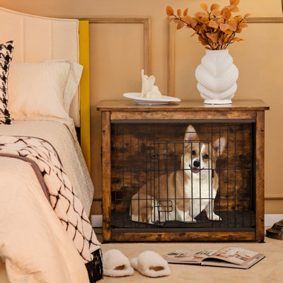 Woden Pet Crate with 2 Doors