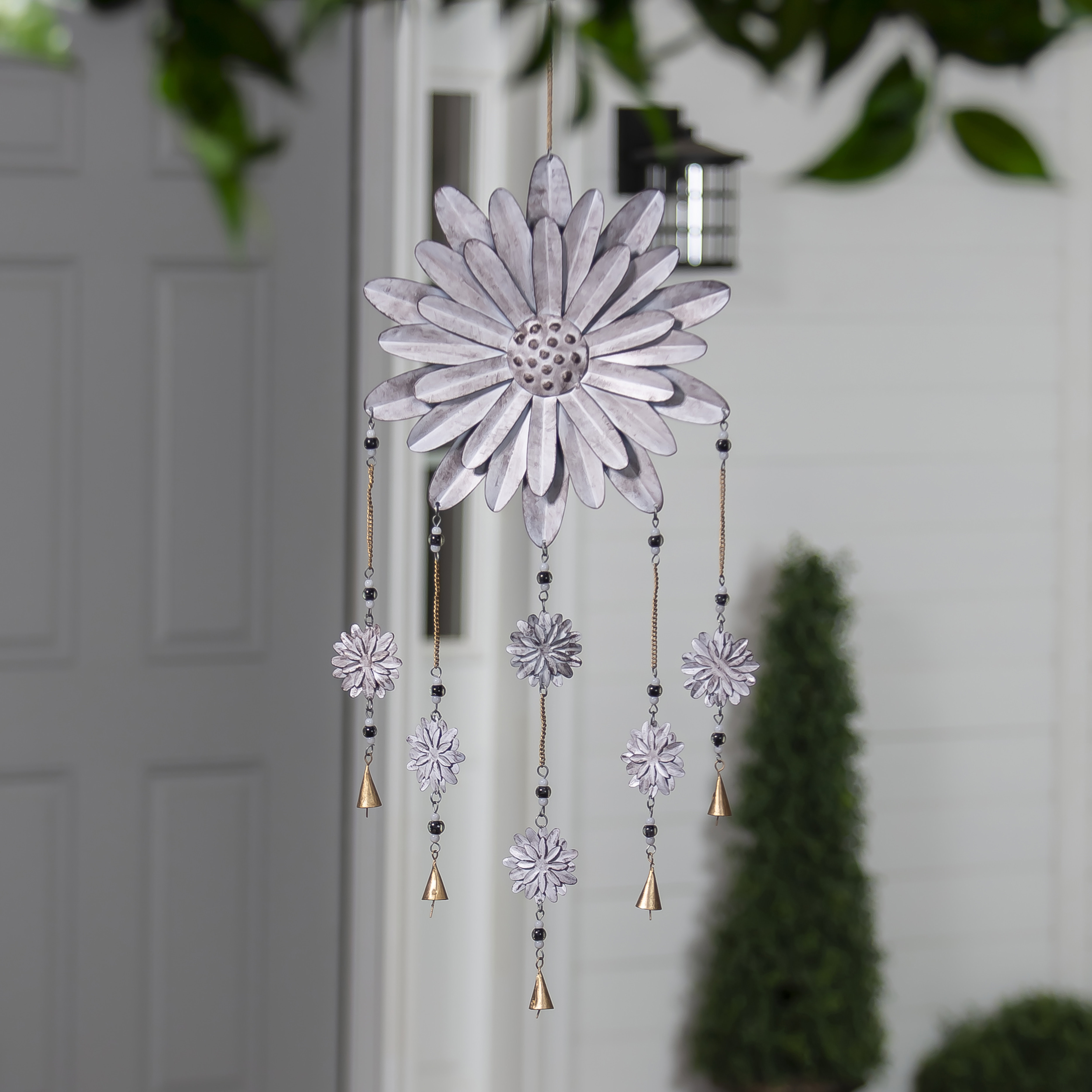 Arlmont & Co. Mirlande Flower Metal Wind Chime | Wayfair