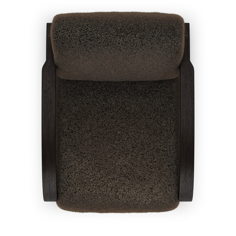 Burke Chair-Taupe Shearling, Cocoa Shearling