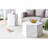 Modern Minimalist Style White Marble Patterned MDF Coffee Table Set  .Complex Texture Patterns