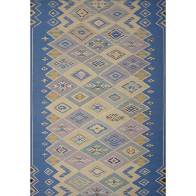 Moroccan Area Rug in Gray/Blue
