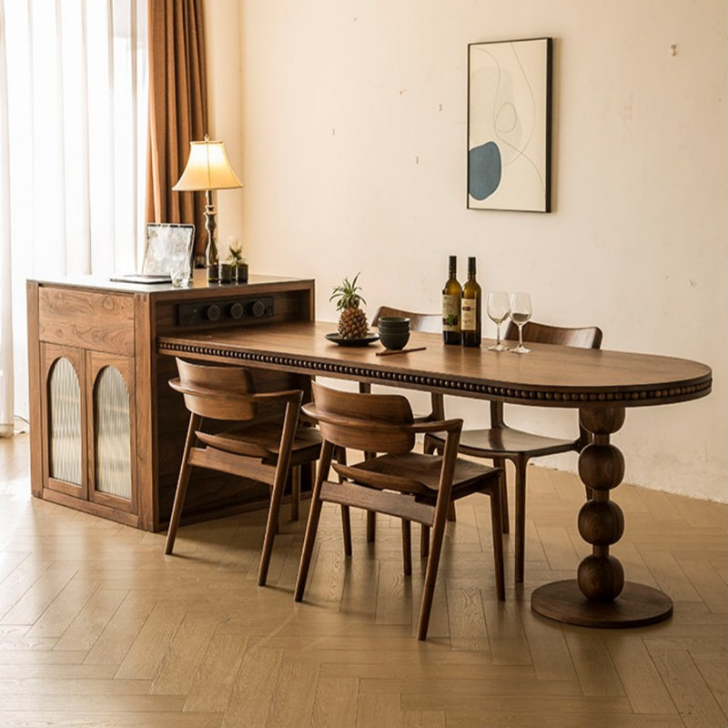 Simple and Retro Brown Design Dining Table