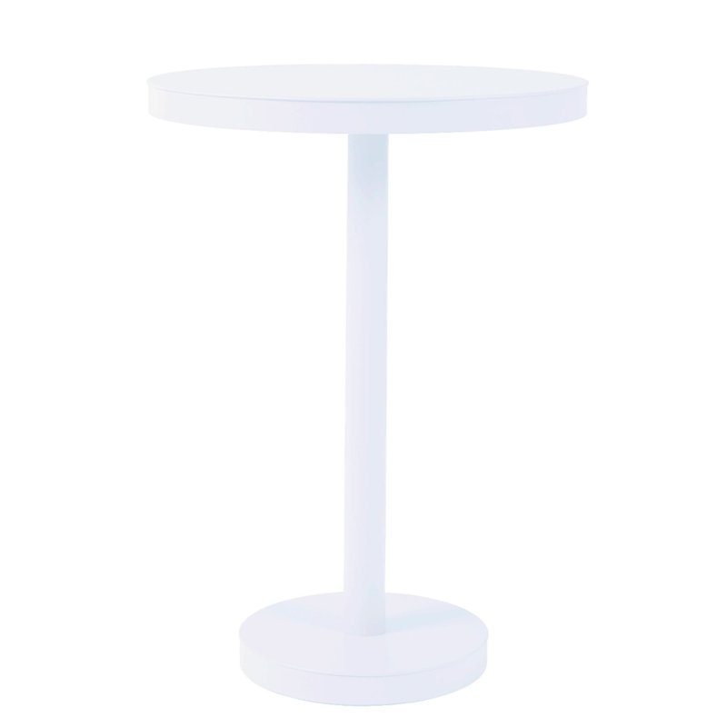 Barcino Round Dining Table, 43.31"H x 23.62"L x 23.62"W, White