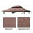 Outdoor Patio Gazebo Replacement Canopy,Double Tiered Gazebo Tent Roof Top Cover Only(Frame Not Include)-114653741