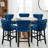 26.7" Velvet Upholstered Back Counter Barstools-89389015