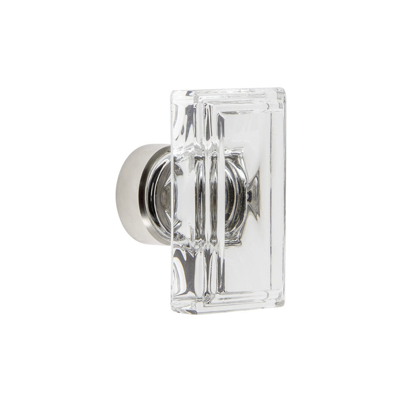 Carré Rectangular Cabinet Knob, Polished Nickel