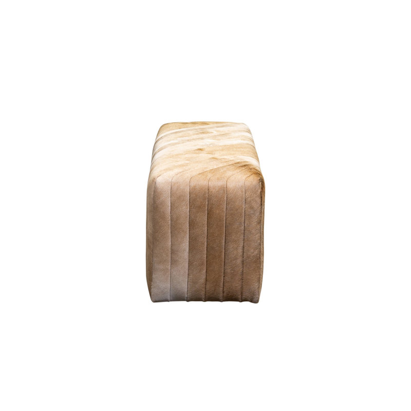 Bryant Upholstered Hair On Hide Bench, Camel