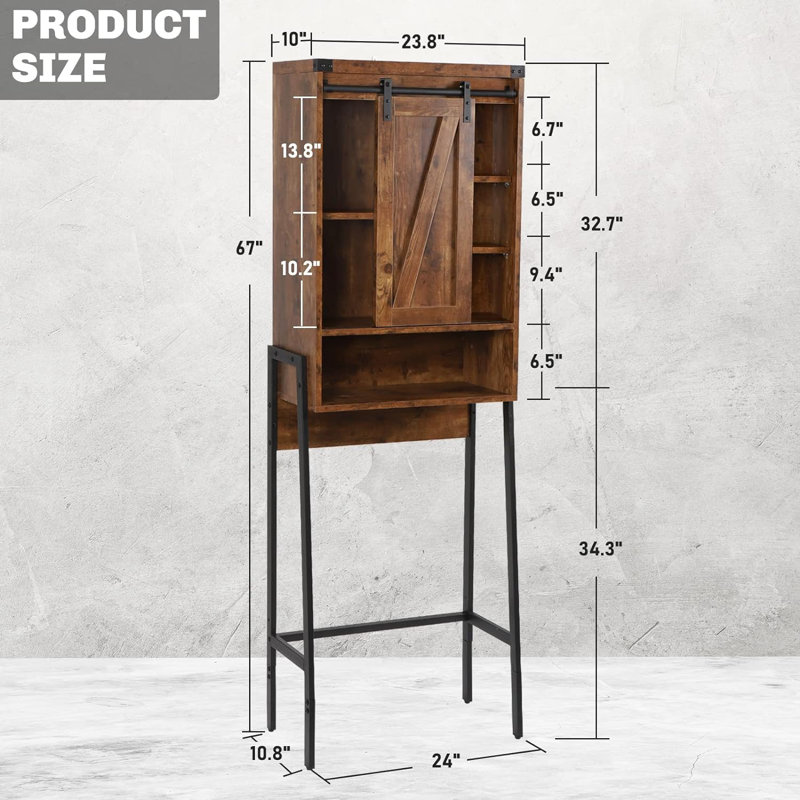 Rangement pour salle de bain Arwilda, Brun