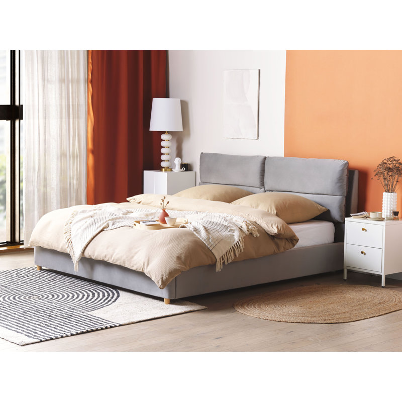 Mariela Upholstered Storage Bed, Super King, Light Grey