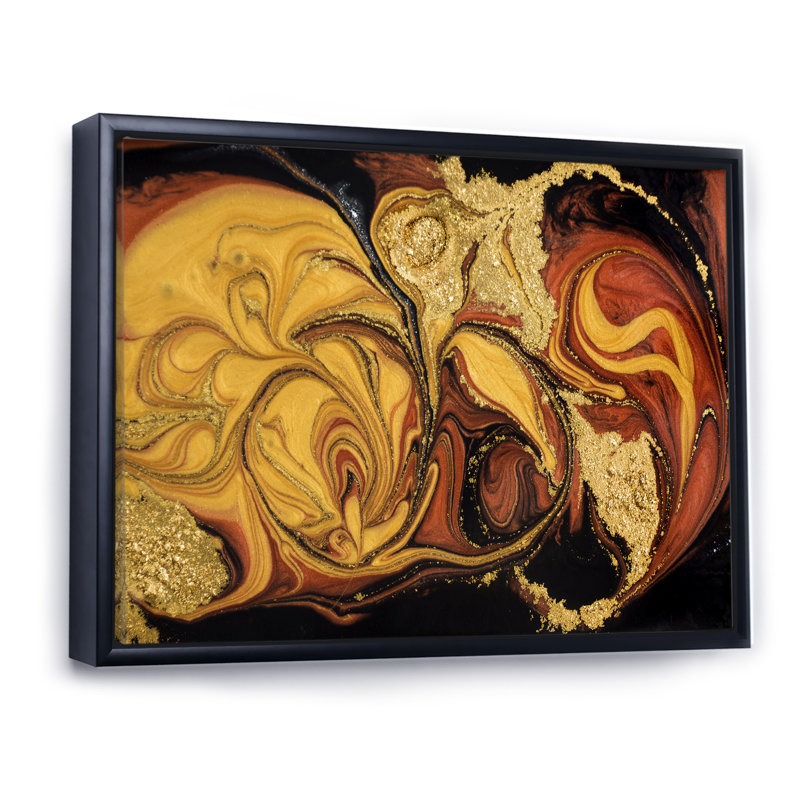 «Orange Orange», impression sur toile, Toile à cadre flottant noir, H 30 po x l 40 po