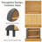 5 - Tier Arched Bookcase With Open Shelves And Cabinet