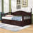 Wood Twin Extendable Daybed with Drawers and Twin Trundle-701012131