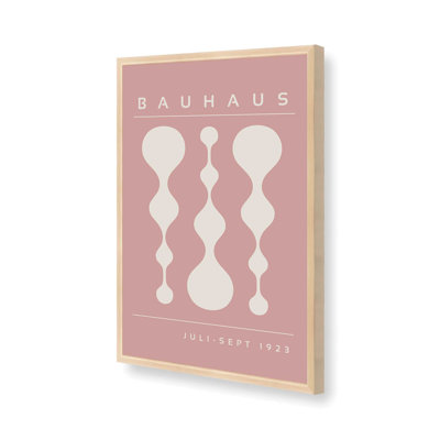 Pink Retro Bauhaus II, impression dans un cadre