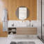 DeerValley 480mm L x 370mm W White/Gold Ceramic Rectangular Sink