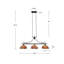 Luminaire suspendu pour îlot de cuisine 3 lumières