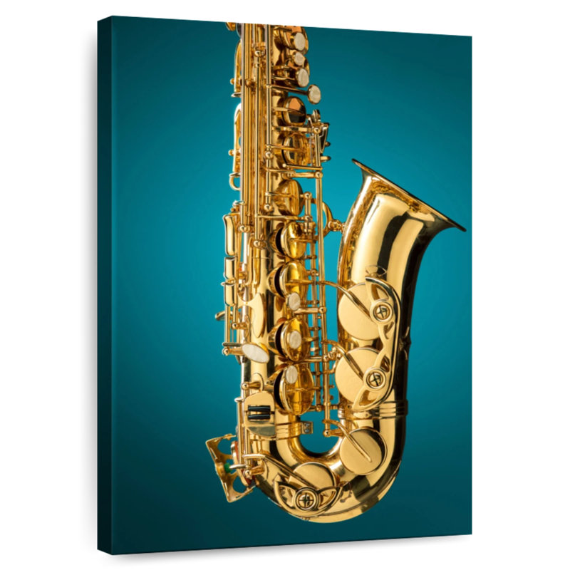 Abarca Golden Alto Saxophone, H 36 po x l 24 po