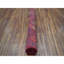 Tapis de surface en laine rouge 3 pi 1 po x 4 pi 10 po one-of-kind à la main noué la