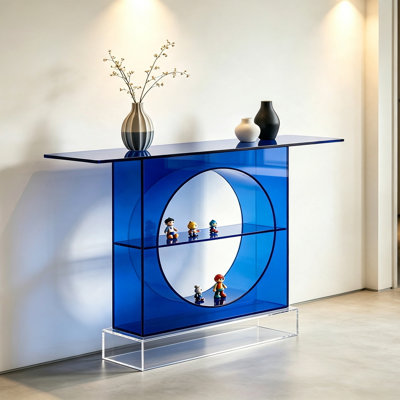 Blue Acrylic Console Table