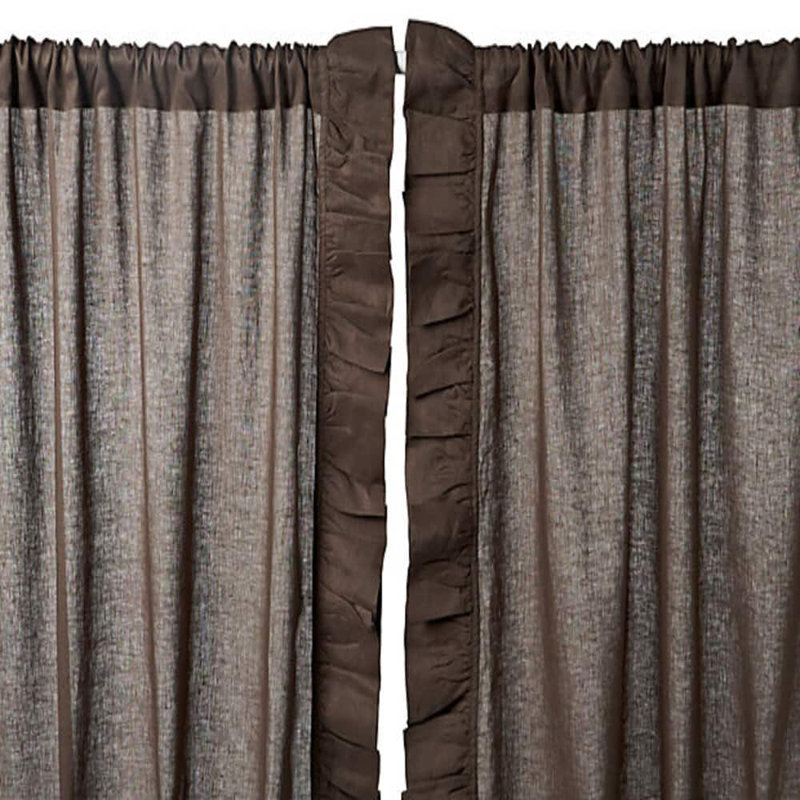 Kamari Semi Sheer Curtain, Walnut Brown