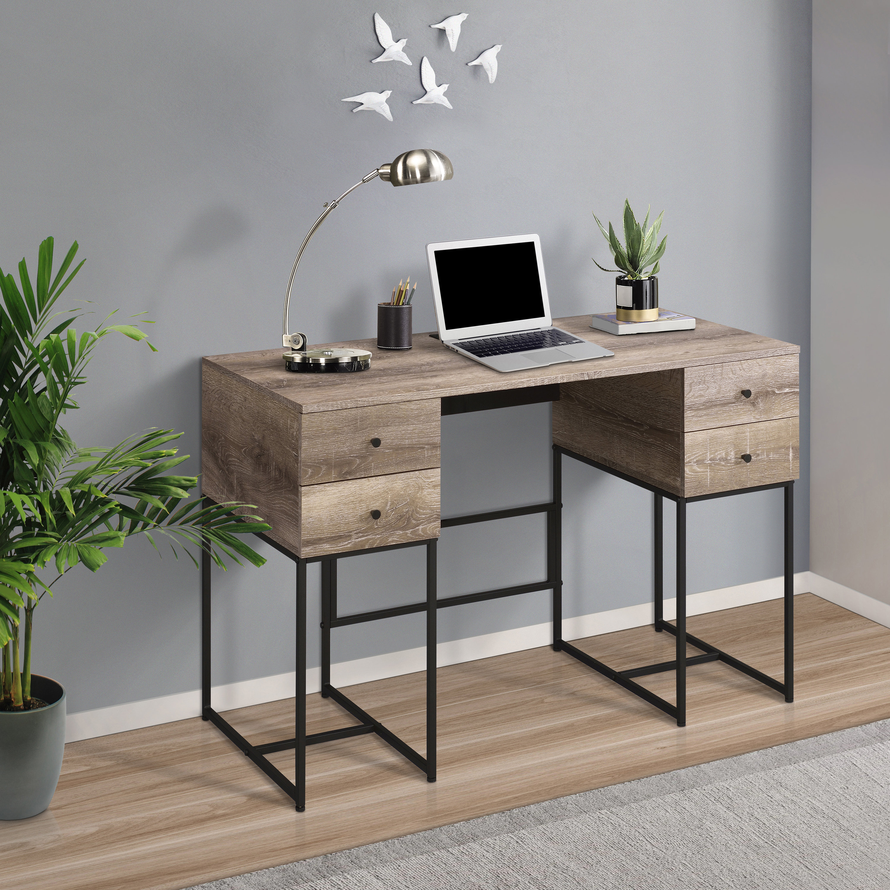 4 drawer outlet writing desk